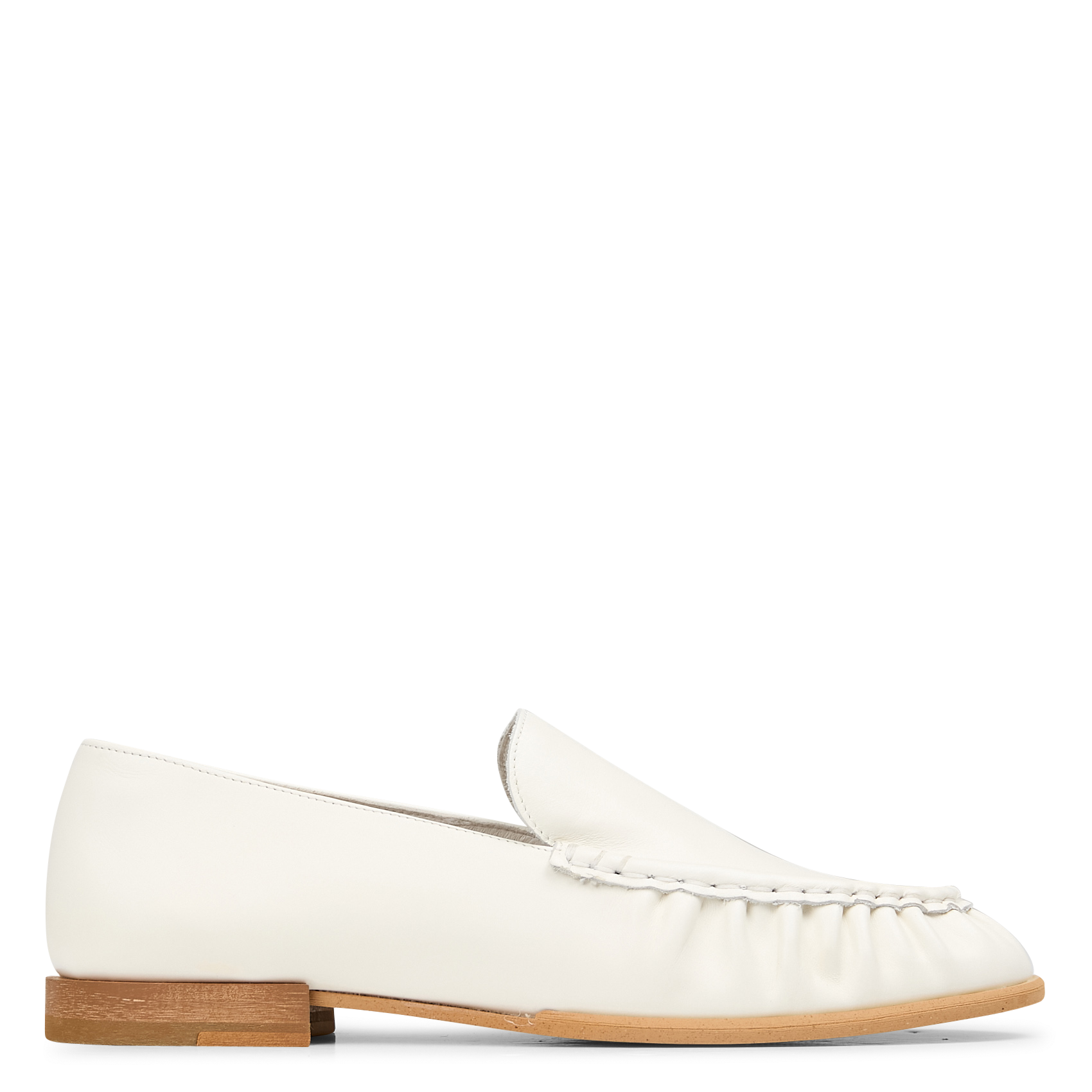 AYANO - Mocassins plats en cuir | Blanc