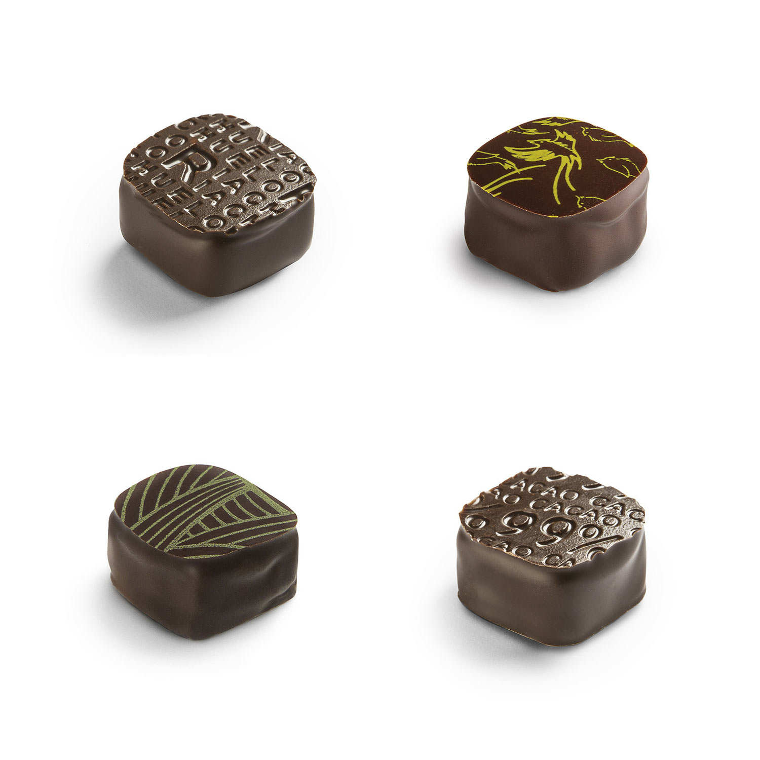 Coffret 8 ganaches de plantation chocolat noir Cluizel