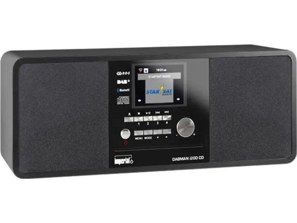 Imperial DABMAN i200 CD, Digital, DAB ,FM,UKW, Afspiller, CD, 20 W, 7,62 cm (3