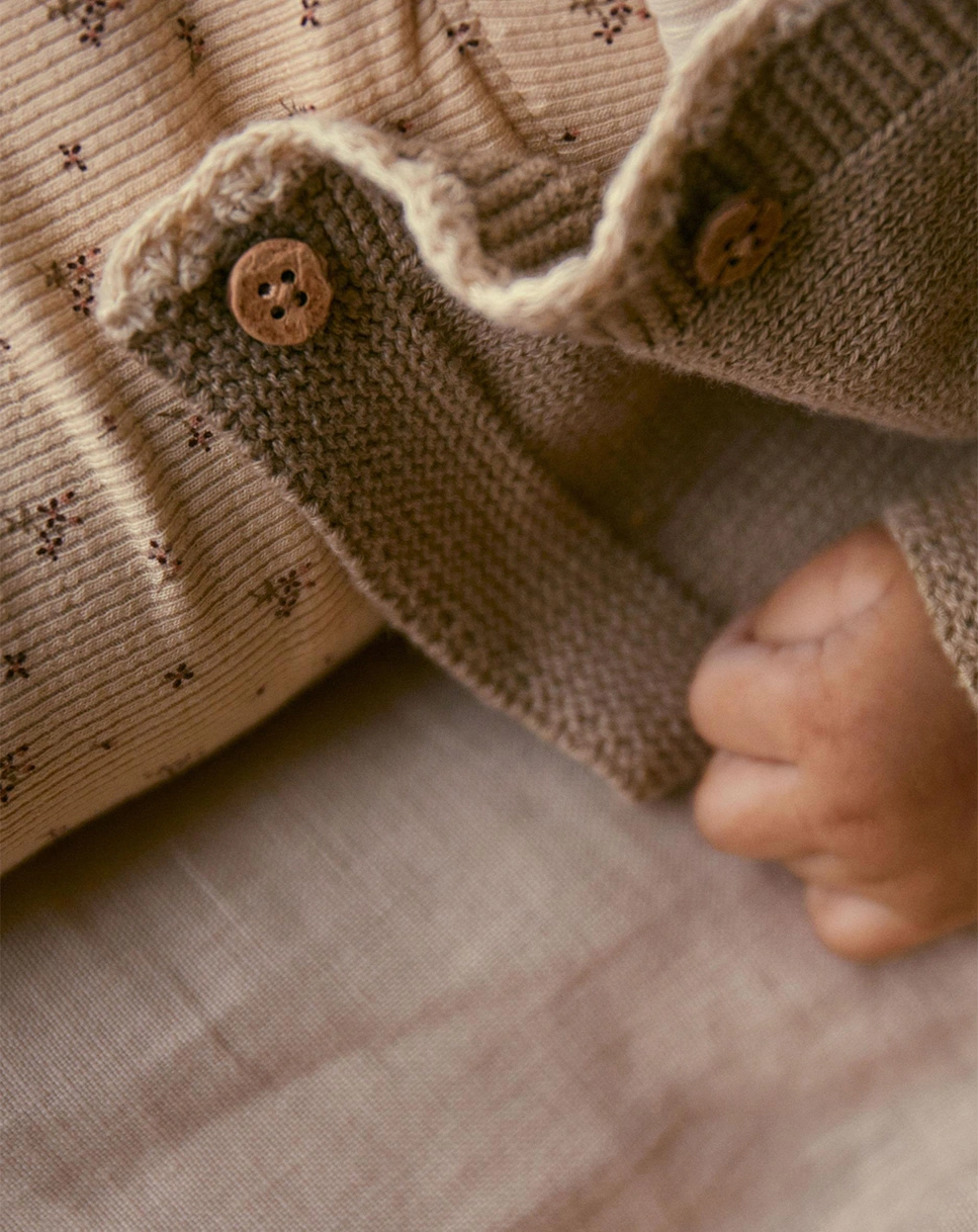 Baby-Leggings NBFGAGO in wood ash