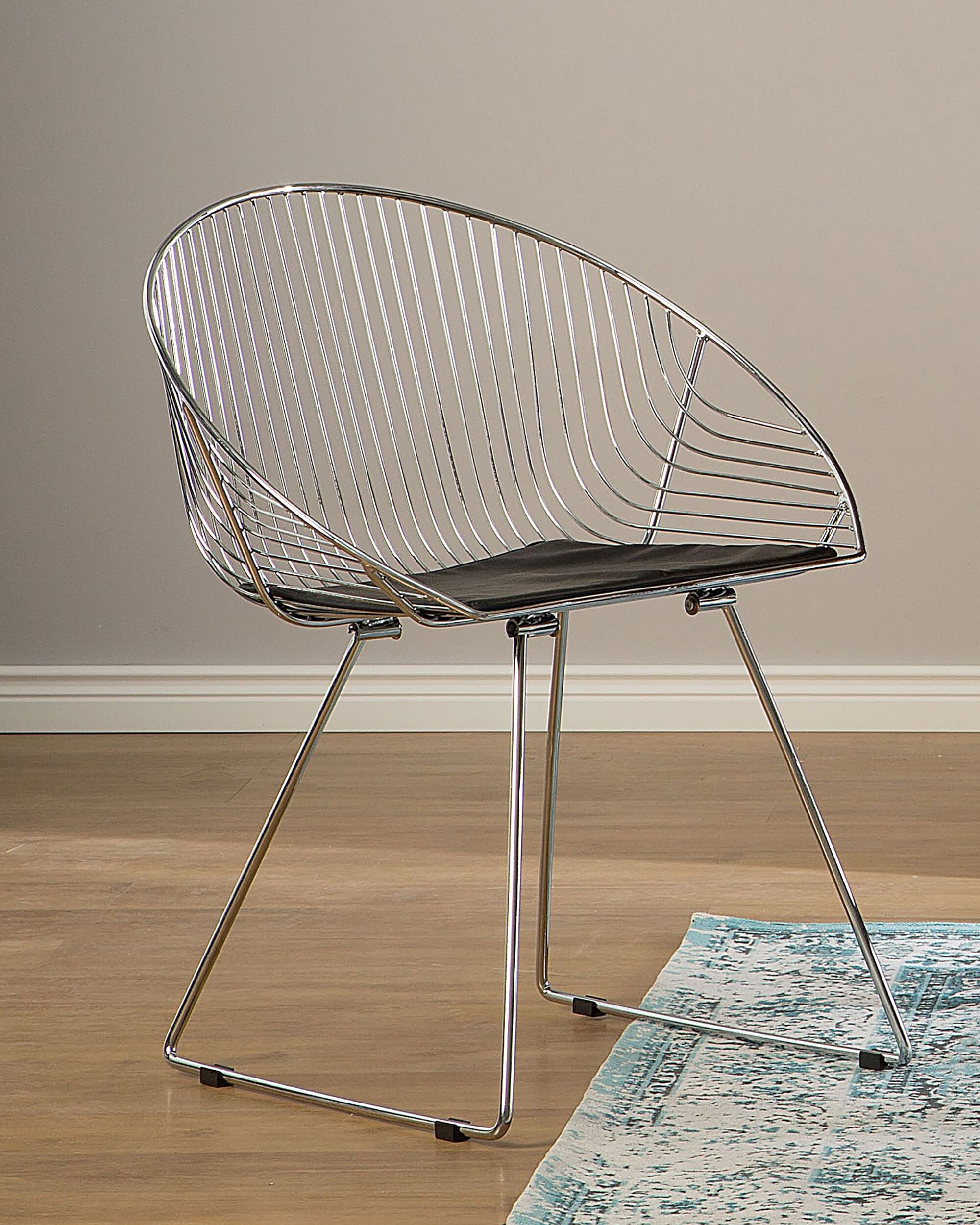 Set van 2 eetkamerstoelen AURORA Metaal Zilver