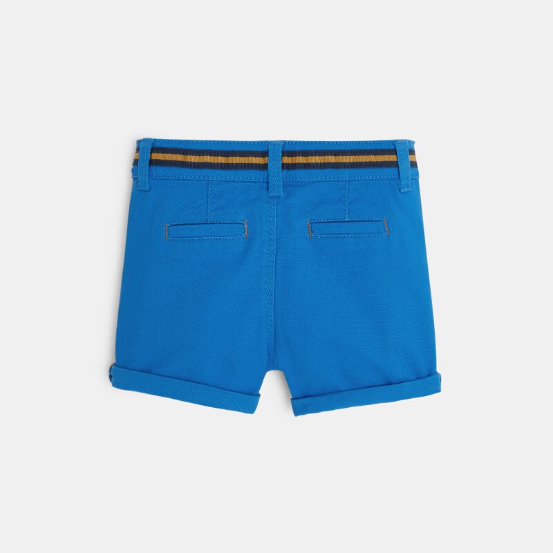 Short coton chino bleu bébé garçon Bleu