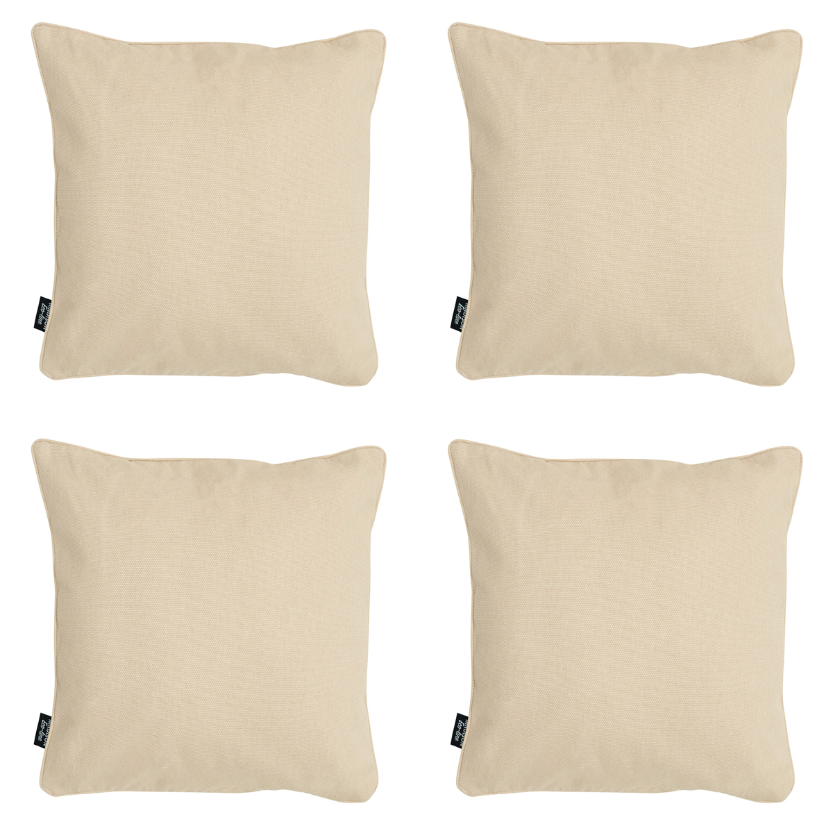 Madison Beige canvas eco+ Sierkussen - Set van 4