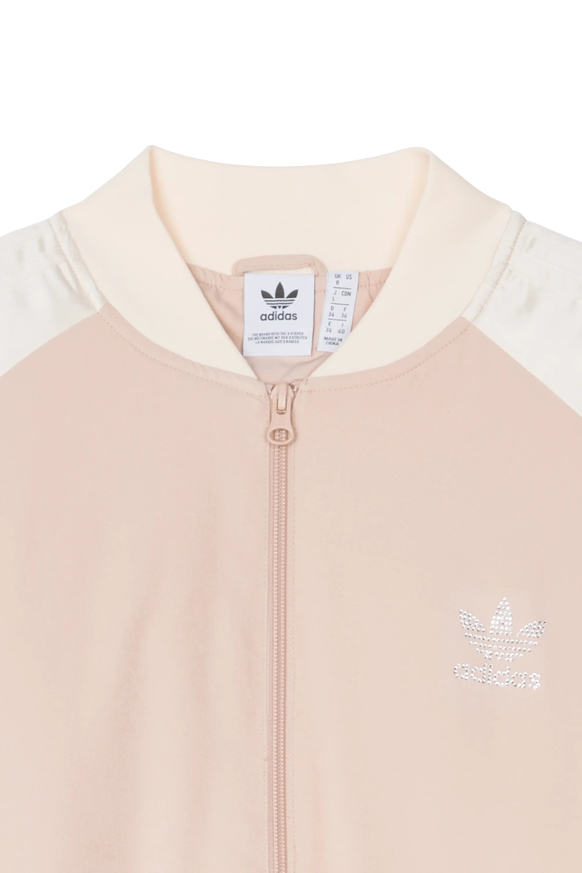 ADIDAS Bomber ample à strass BOMBER JACKET Beige