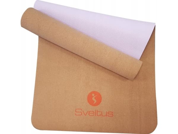 Yogamatte SVELTUS 1303 183x61x0,5cm kork/rosa