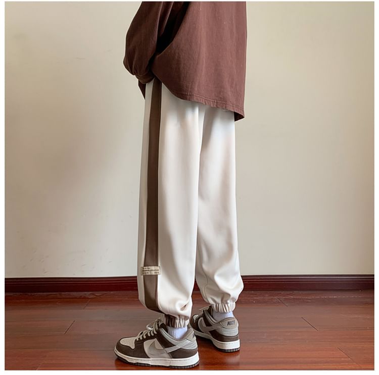 Savenne - Harem-joggingbroek met trekkoord en contrasterende rand