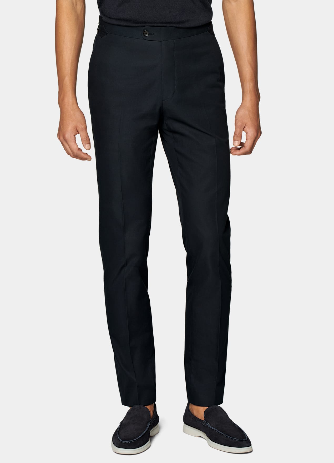 Pantalon Slim Leg Straight bleu marine