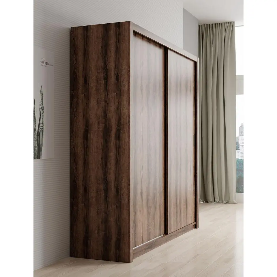 Meubella - Kledingkast Blake - Donker eiken - 200 cm