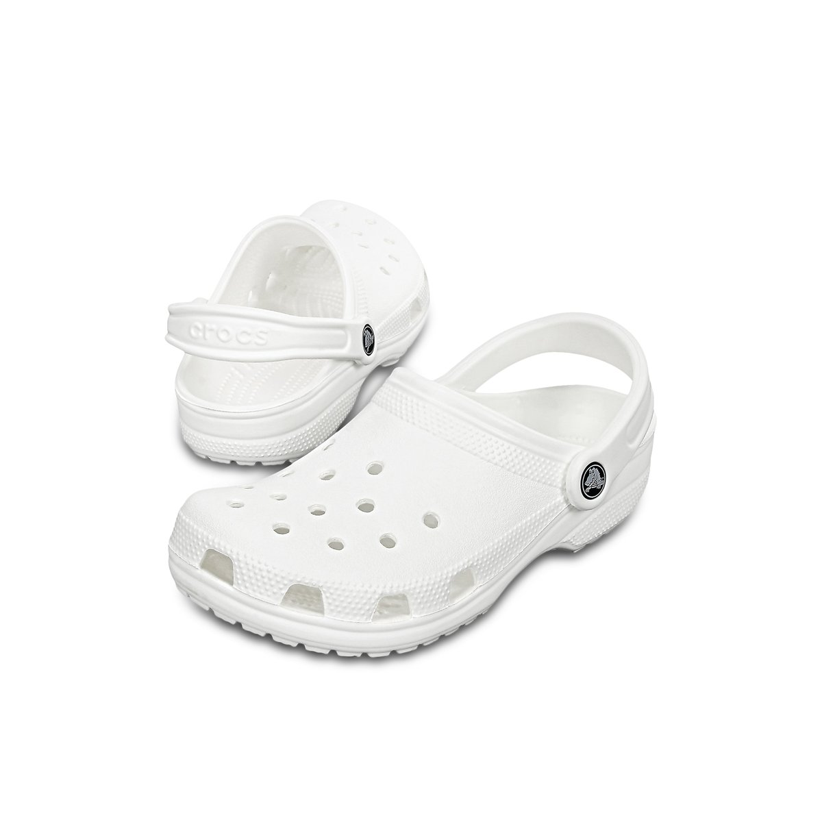CROCS-Classic-Sabot d'eau - Talon plat - Blanc