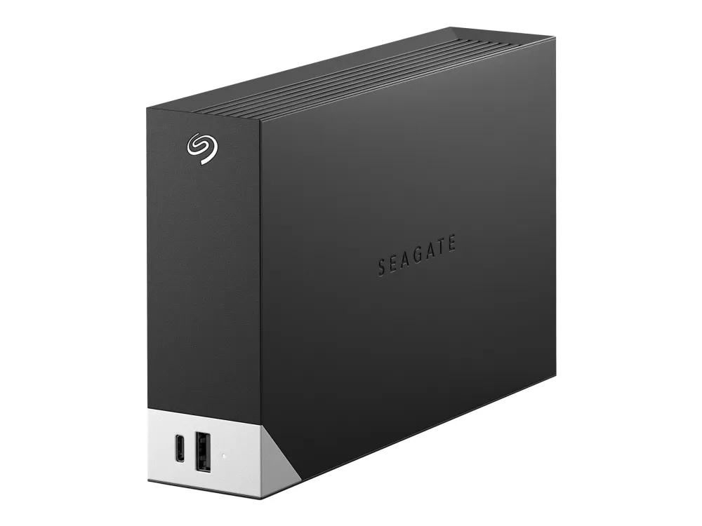 Seagate One Touch with hub STLC8000400 - Harddisk - 8 TB - ekstern (stationær) - USB 3.0 - sort - med Seagate Rescue Data Recovery