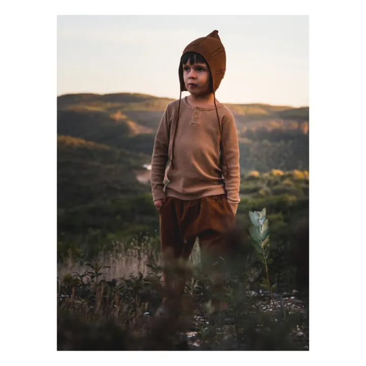 The Simple Folk T-shirt Coton Bio Gaufré | Camel