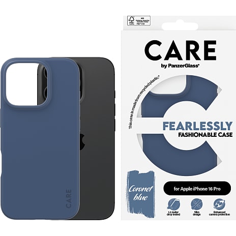 CARE by PanzerGlass iPhone 16 Pro cover - blå