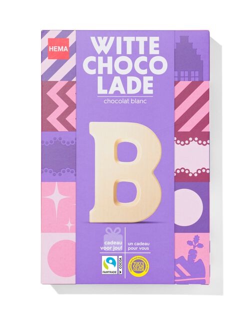 lettre B en chocolat blanc 140g