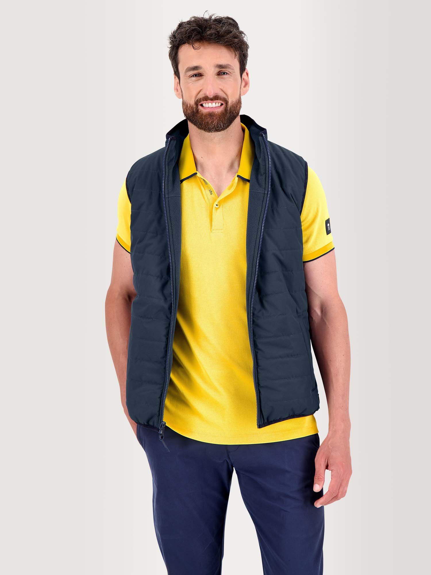Doudounes Homme Sans Manches Reversible Marine