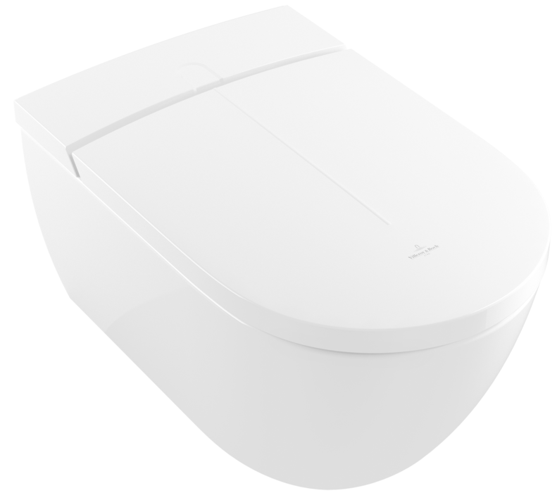 Villeroy & Boch ViClean douche wc randloos met verwarming en warme-luchtföhn wit glans