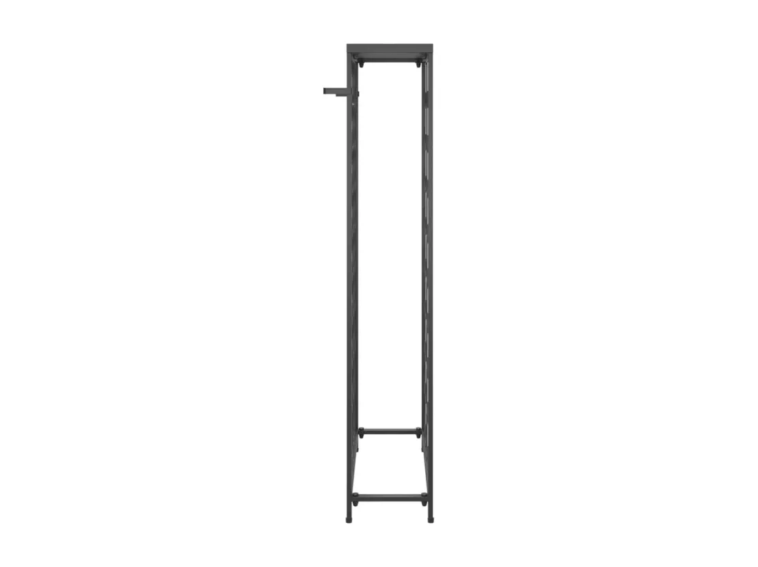 Casier à bouteilles de 45 bouteilles noir 54x18x100 fer forgé