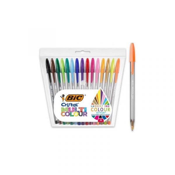 Bic Esferográfica Cristal Multi Colour 1,6Mm Blister 15 Un.