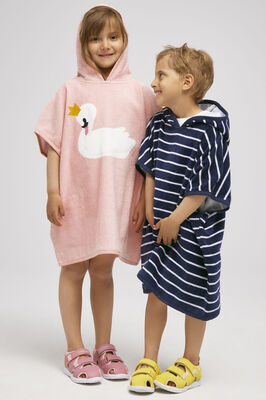 Nordbjørn Skrea Badeponcho, Navy Stripe