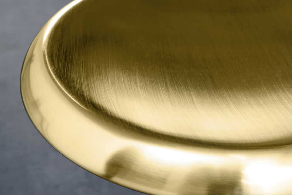 Höhenverstellbarer Barhocker INDUSTRIAL gold schwarz Metall rund drehbar Industrial Design