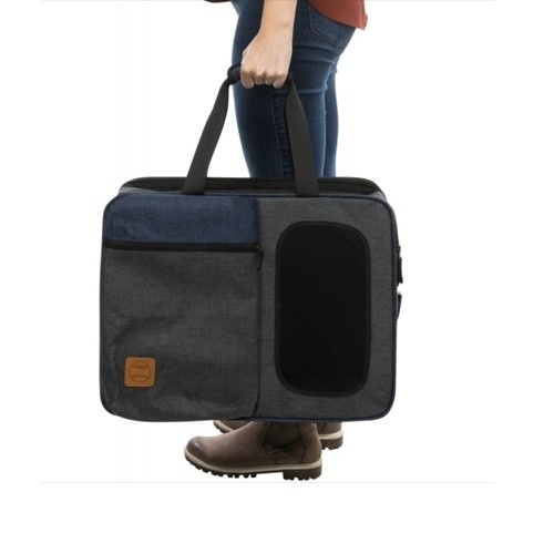 Bolsa de transporte para cães Trixie Tara cinza e azul