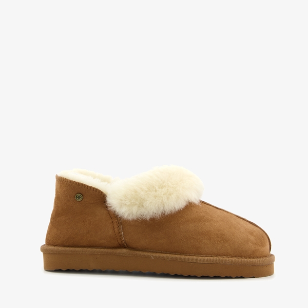 Hush Puppies suede dames pantoffels beige