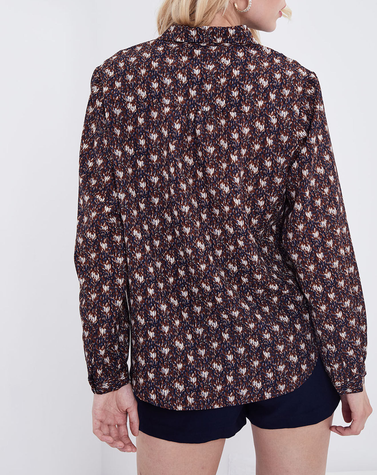 See u Soon Chemise Rhubarbe imprimée coffee