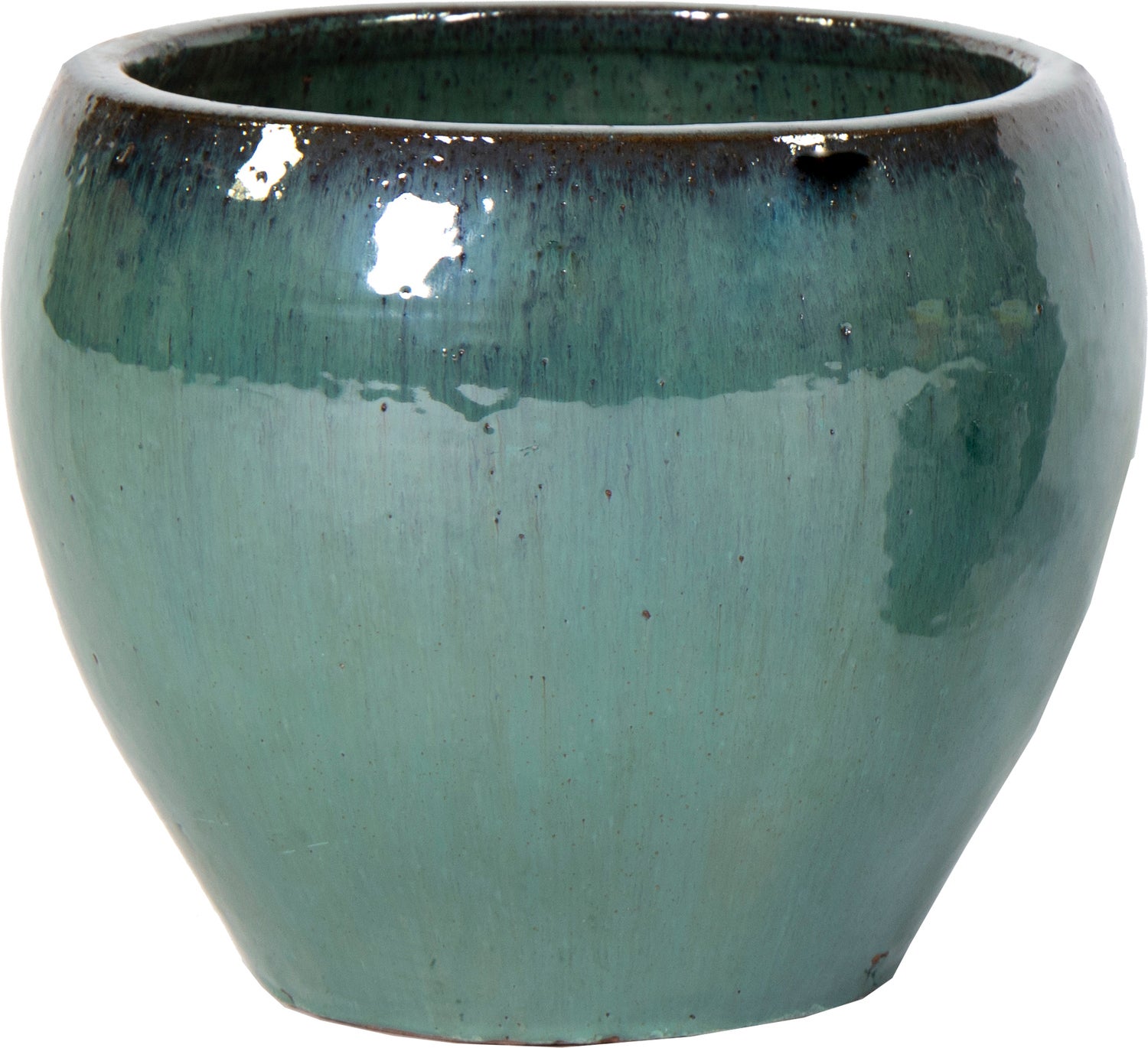 Mega Collections bloempot Glazed groen D 28 H 25 cm
