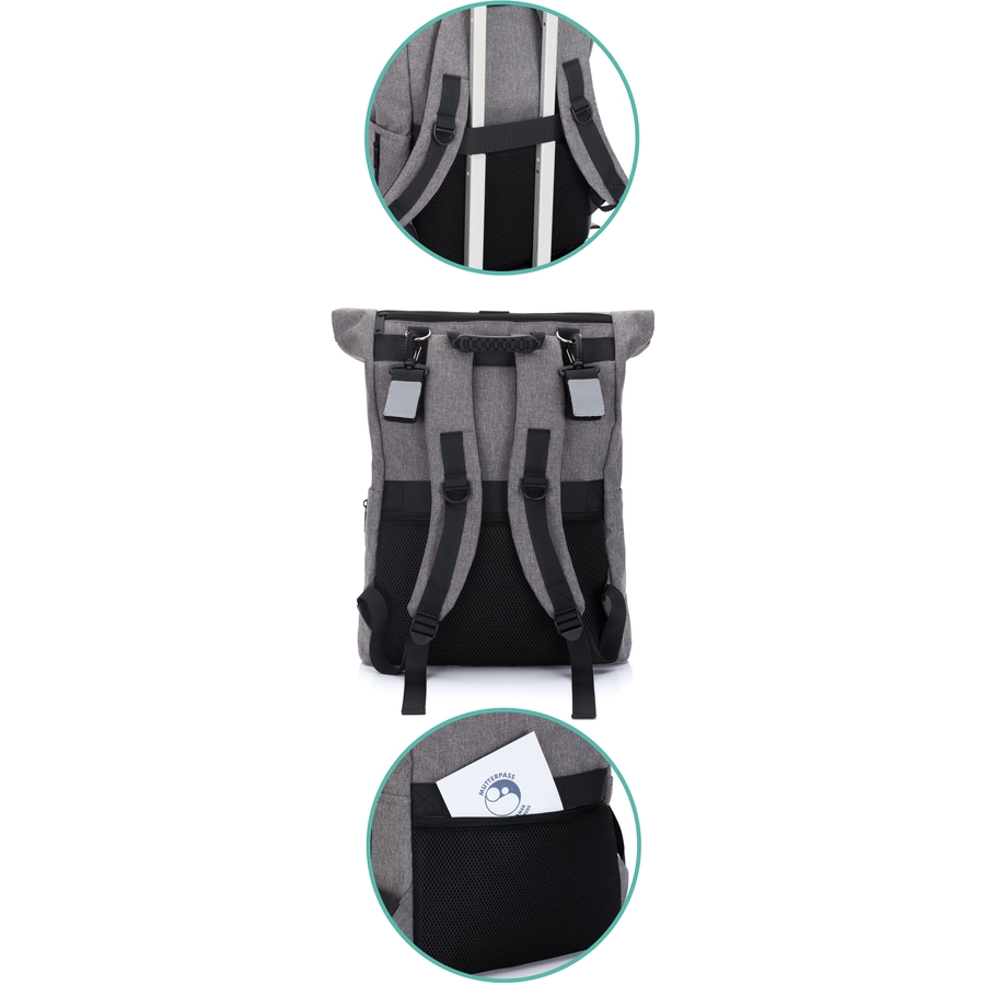 fillikid Wickelrucksack Tokio grau melange