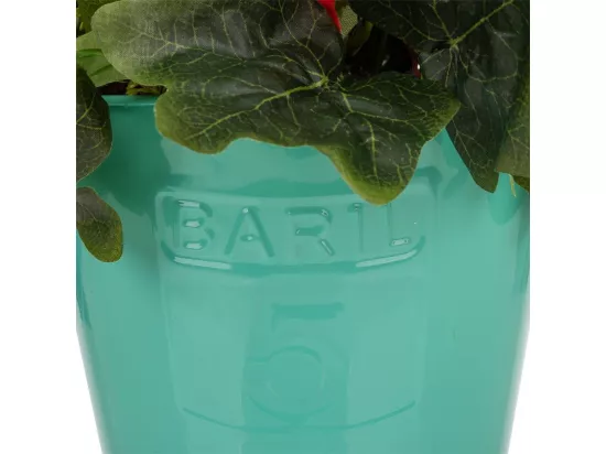 Pot avec fleur artificielle 18x18x37h