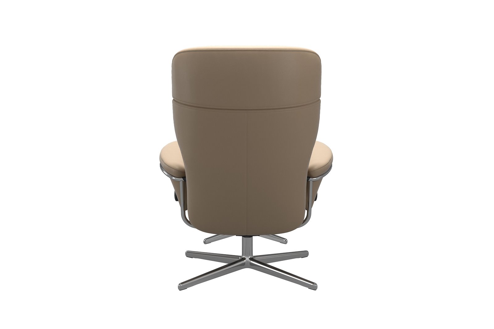 Rome lenestol m/krakk Hud Paloma Beige - Cross - Chrome