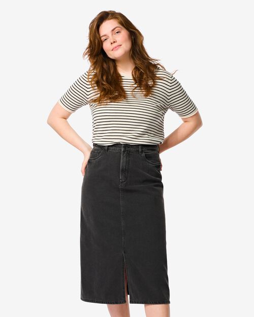 longue jupe femme denim noir