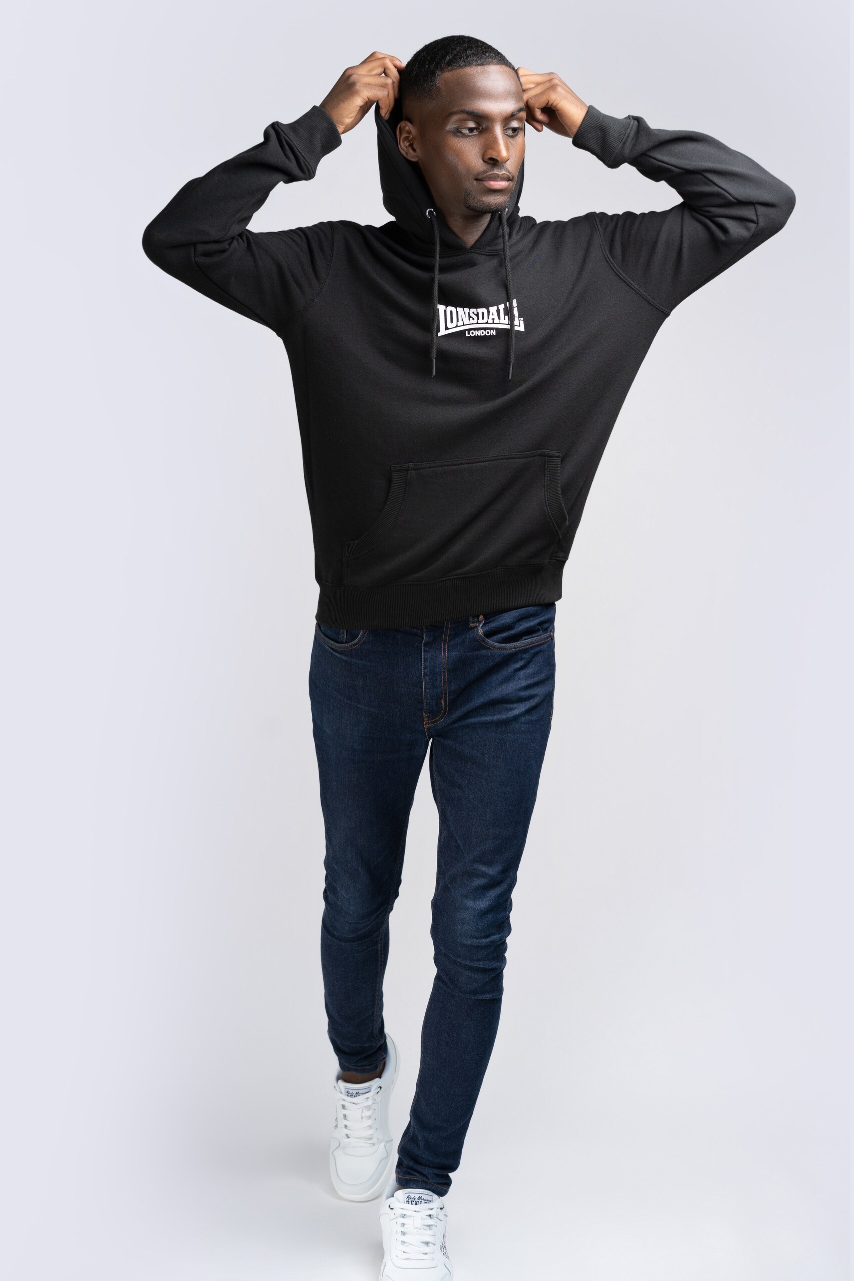 Lonsdale Herren Kapuzensweatshirt schmale Passform BEETHAM