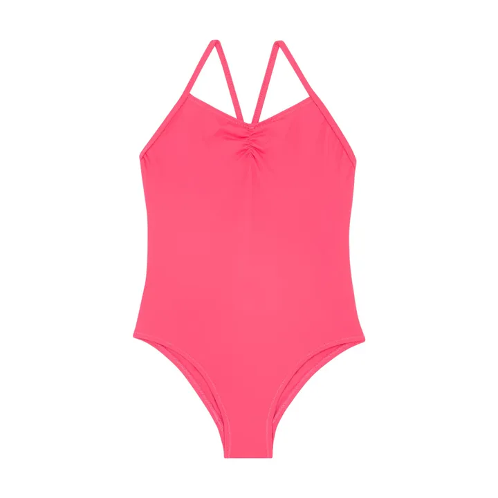 SMALLABLE BASICS Maillot De Bain 1 Pièce Bretelles Croisées | Rose fuschia