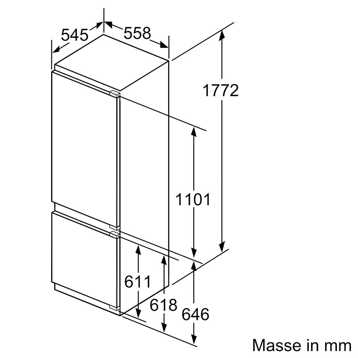 Bosch Kühl-Gefrierkombi KIS87ADE0H weiss