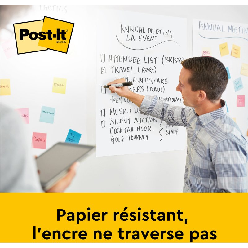 Paperboard - chevalet mobile Meeting Chart recyclé Post-it® - lot de 2