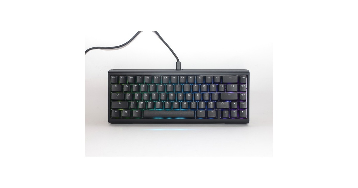 DuckyProjectD Tinker 65 met QMK/VIA, toetsenbord  (Zwart/wit, US lay-out, Cherry MX Brown, RGB led, Double-shot PBT, Hot-swappable, Gasket mount, 65%)