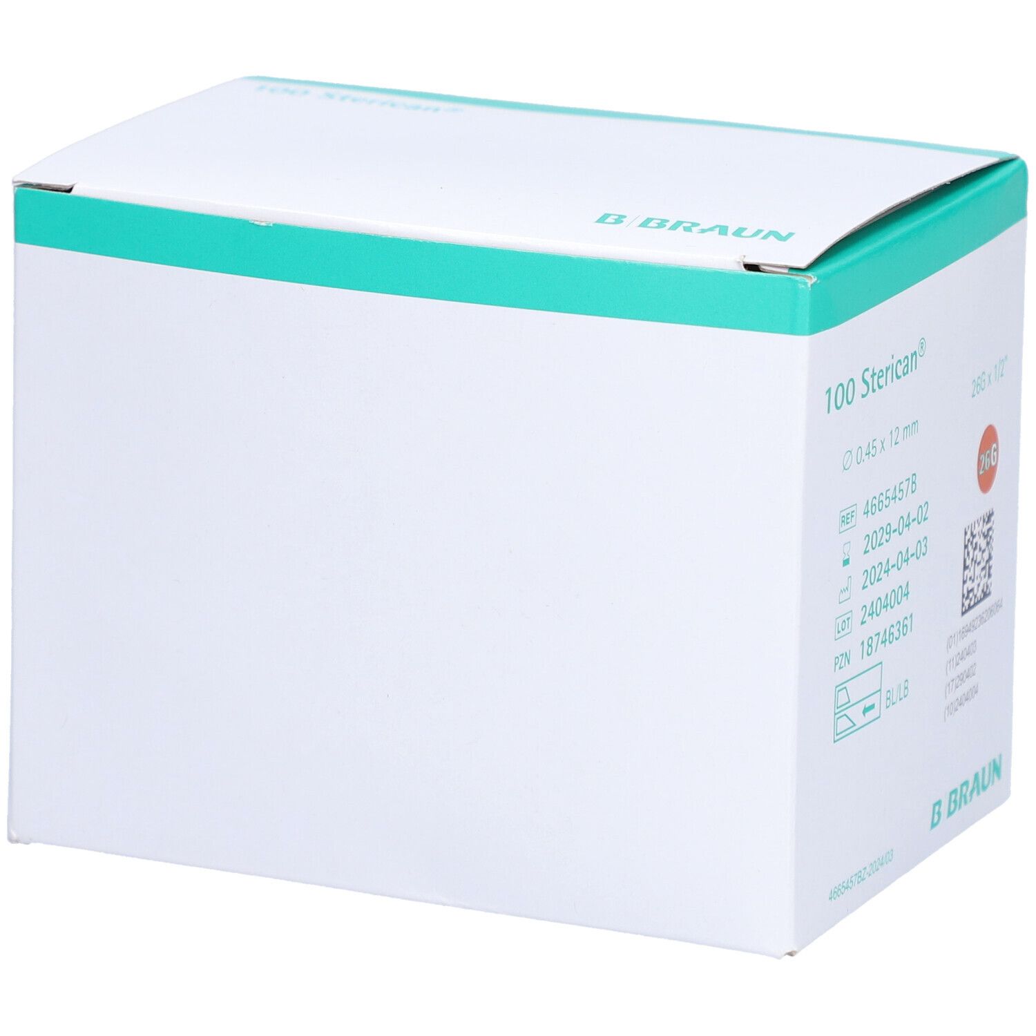 Sterican® Insulinkanüle G26 x 1/2 Zoll 0,45 x 12 mm braun