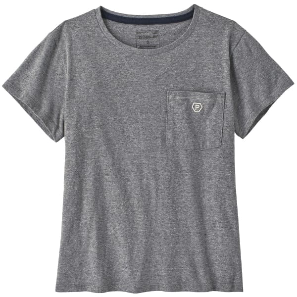 T-shirt PATAGONIA W'S CLEAN CLIMB BLOOM POCKET RESPONSIBILI-TEE GRAVEL HEATHER