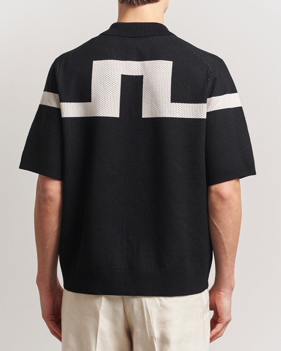J.Lindeberg Rayne Short Sleeve Knitted Shirt Black