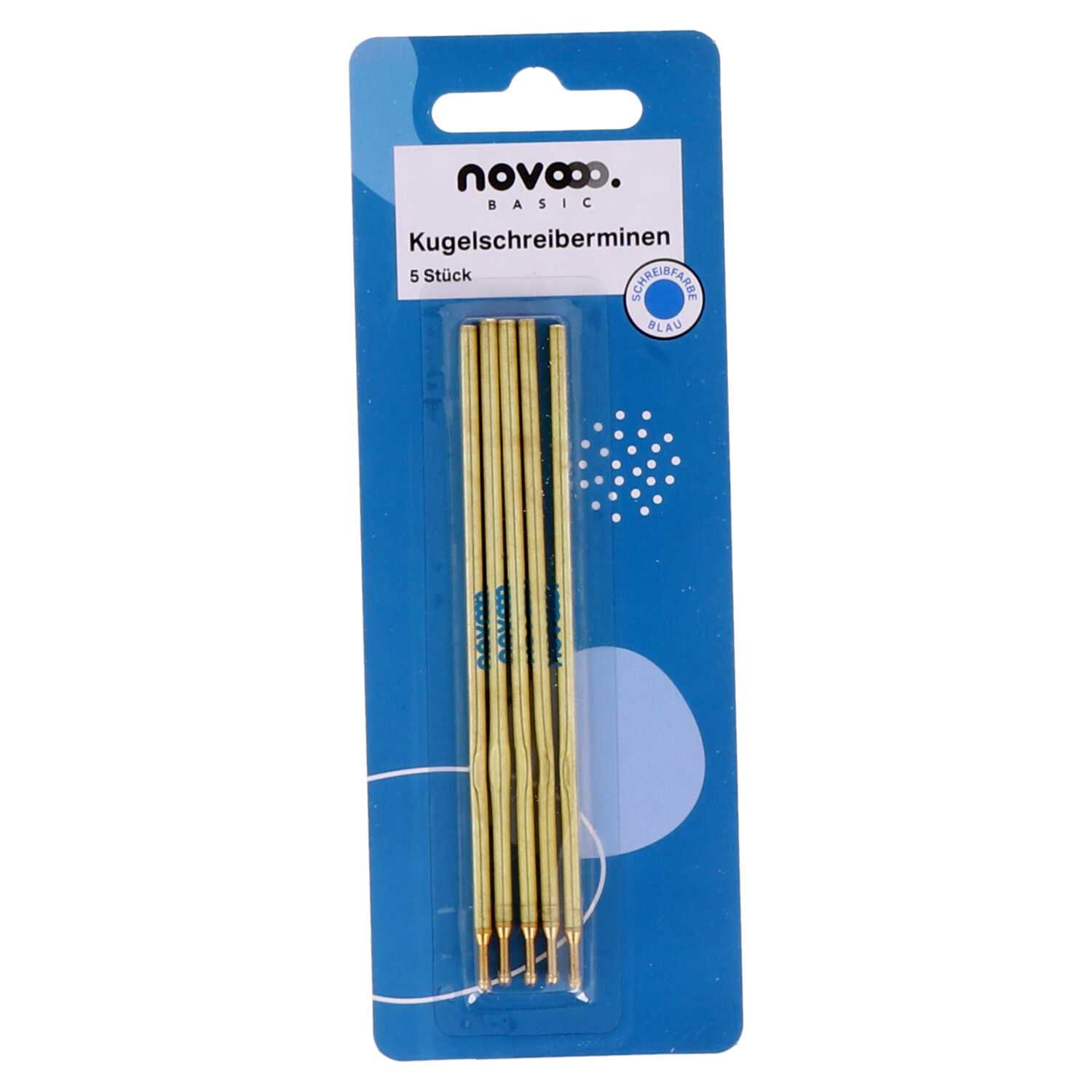 novooo Kugelschreibermine 5er, blau