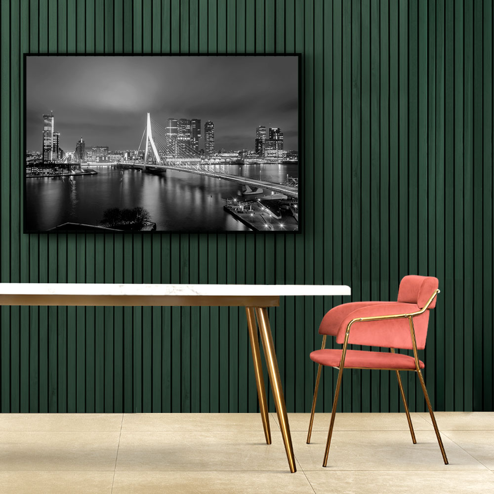 Walljar plexiglas schilderij - Rotterdam Skyline II Plexiglas schilderij - 80 x 120 cm