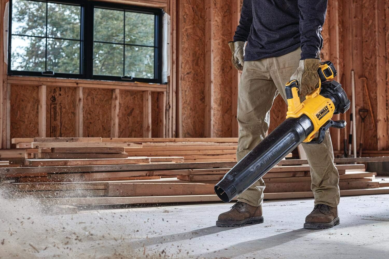 DEWALT axial sin escobillas XR 18V con 1 batería Li-Ion 5Ah, Multicolor, Buse concent. flux d'air - Avec batterie