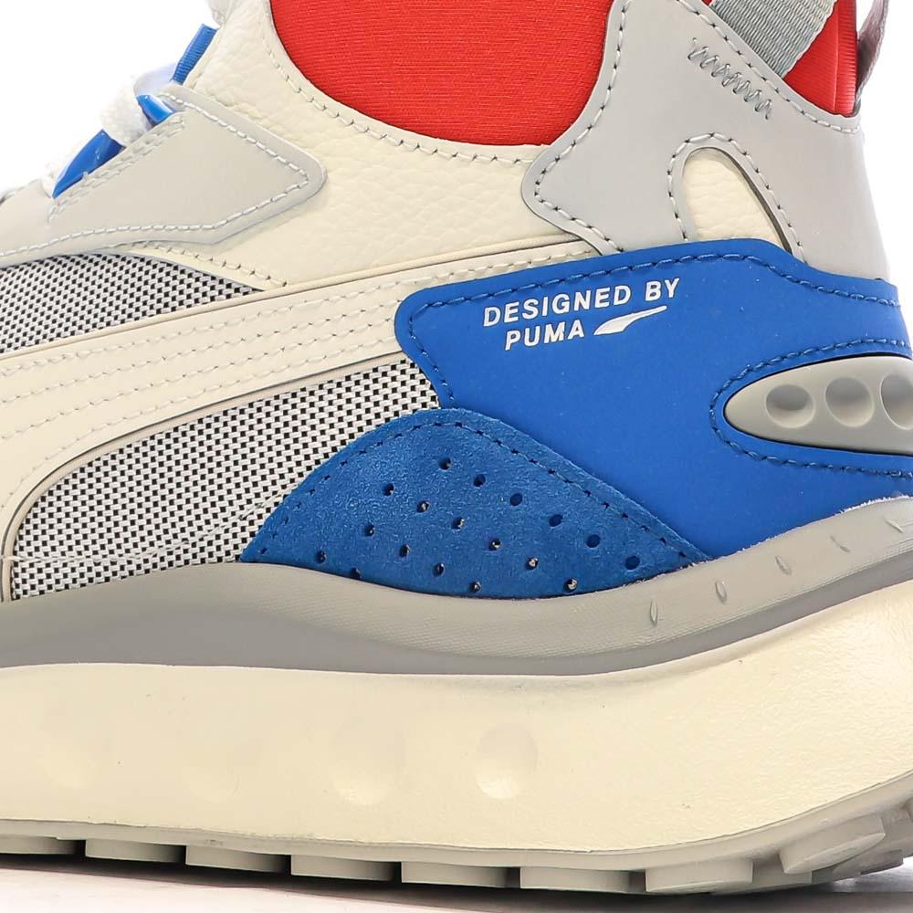 Puma Baskets Blanche/Rouge Homme Puma Wild Rider Mid