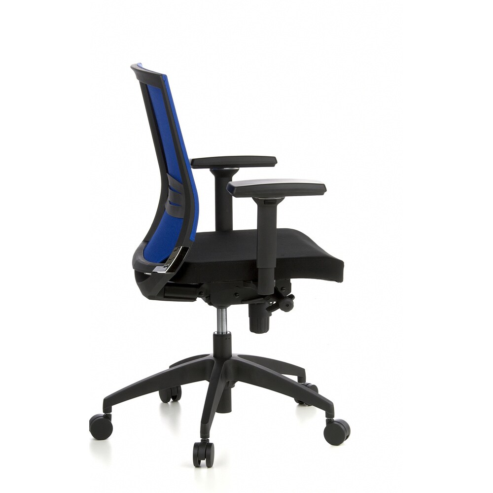 Profi Bürostuhl PORTO BASE Stoff/Netzstoff mit Armlehnen (höhenverstellbar) hjh OFFICE