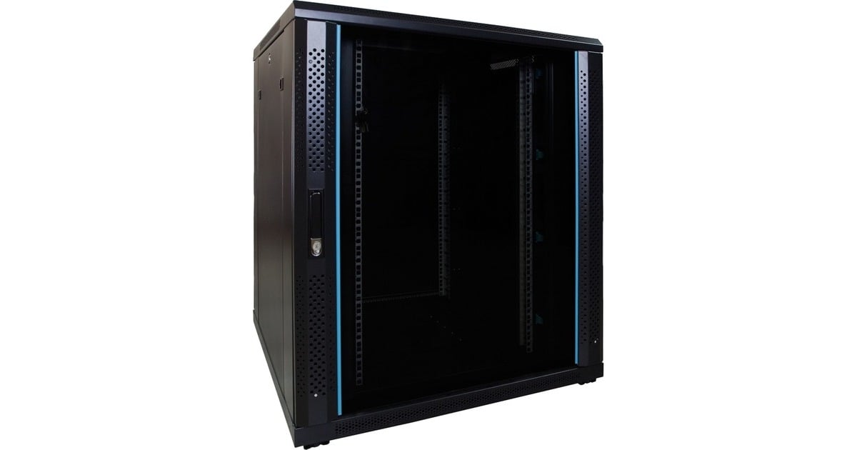 DSI18U serverkast met glazen deur - DS8818 server rack  (Zwart, 800 x 800 x 1000mm)