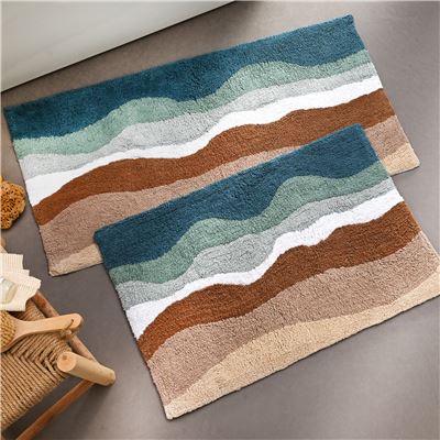 Tapis de bain coton motif paysage - 2000 g/m² - BECQUET CRÉATION