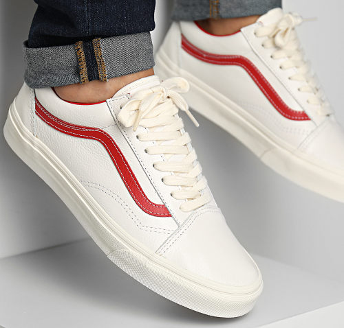 Baskets Old Skool CP5BDU Vintage Leather Blanc De Blanc