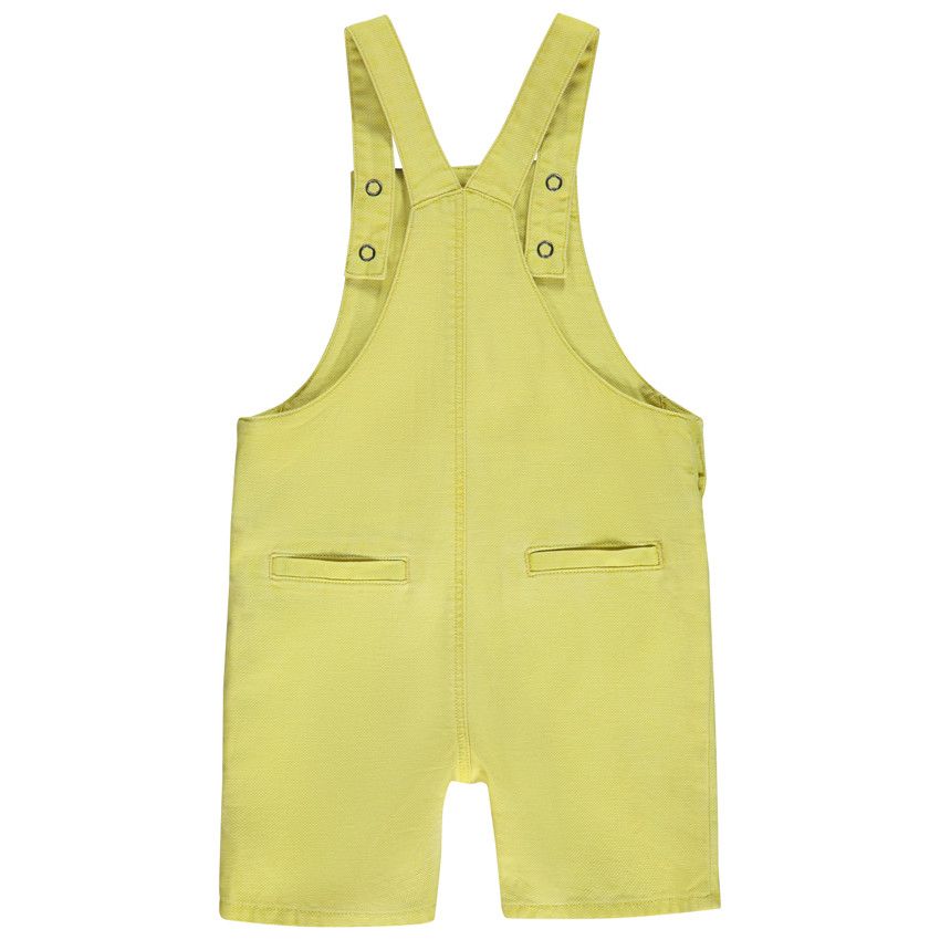 Salopette courte unie pour bébé garçon - Jaune