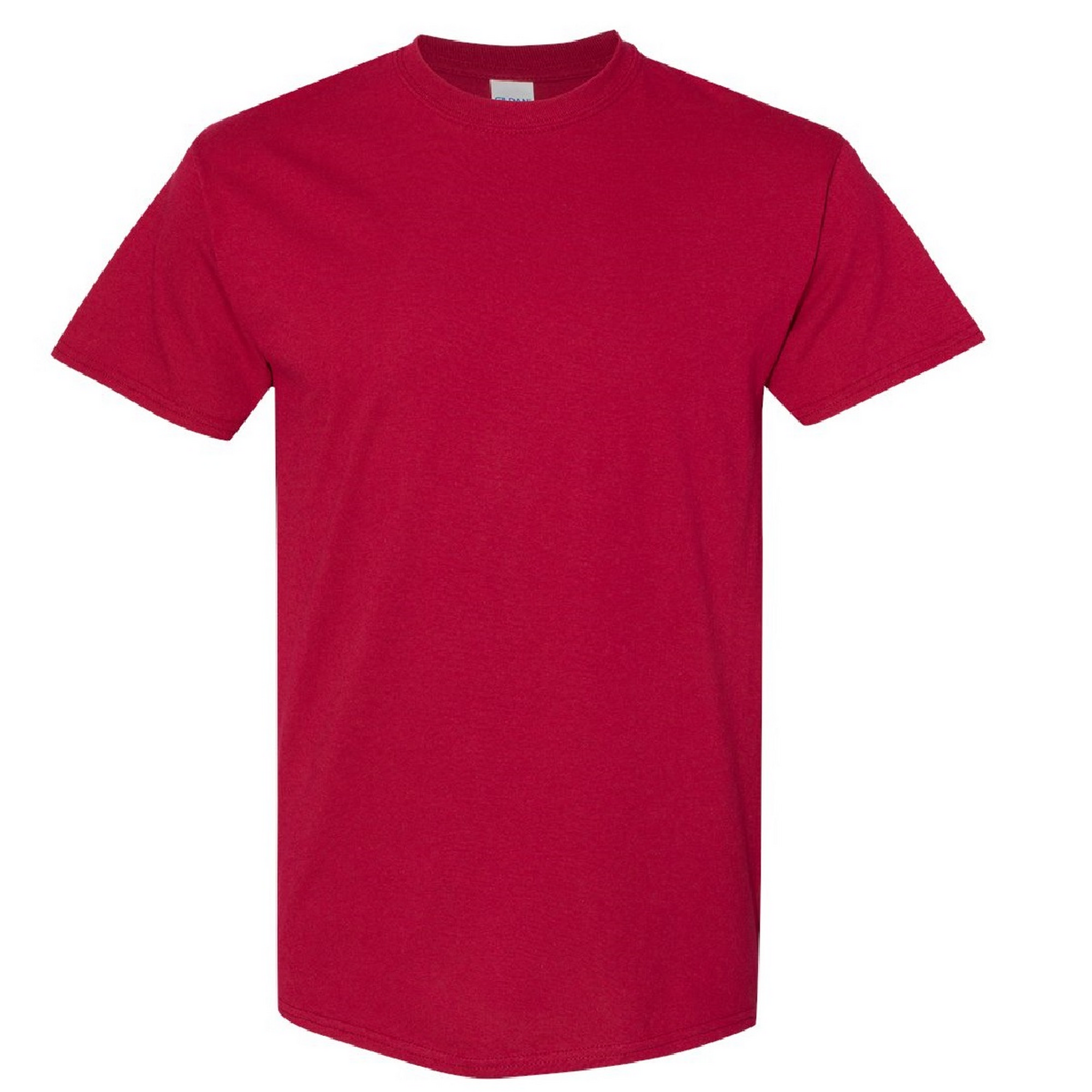 Camiseta básica de manga curta Gildan Heavy Cotton, 100% algodão grosso.