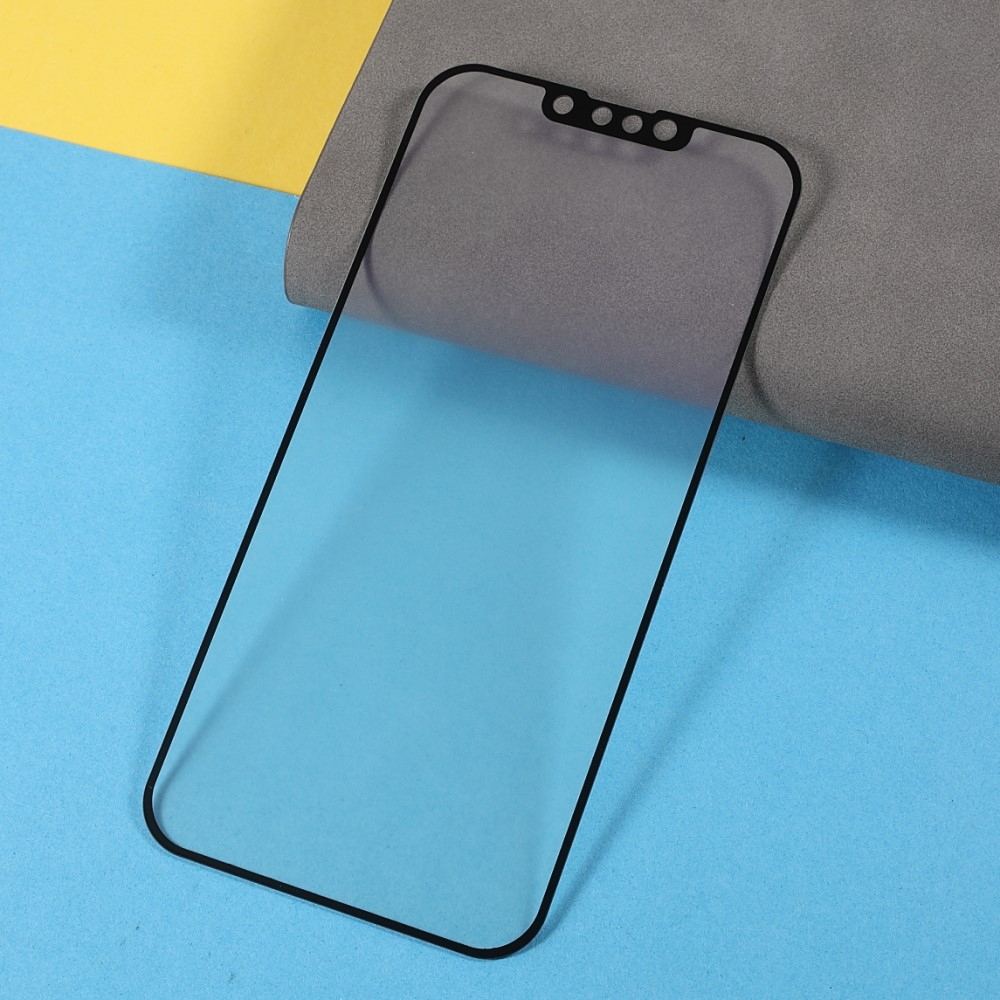 iPhone 14 / iPhone 13 / 13 Pro Full-Screen Anti-Blue Light Vollbild Glas Display mit Rahmen - Schwarz